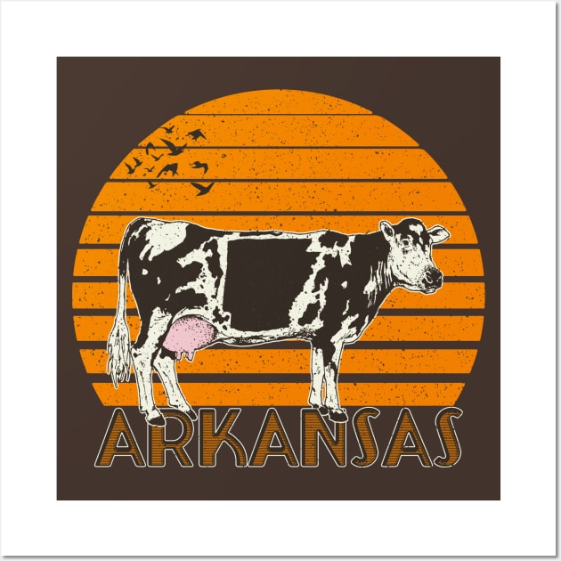 Arkansas Cow Wall Art by rt-shirts